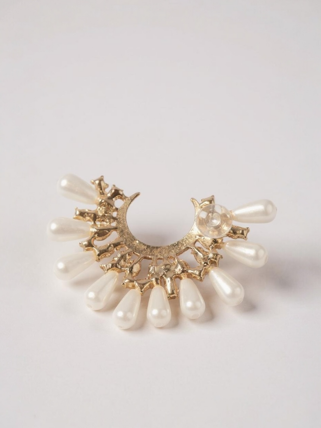 Half Moon Flower Earrings