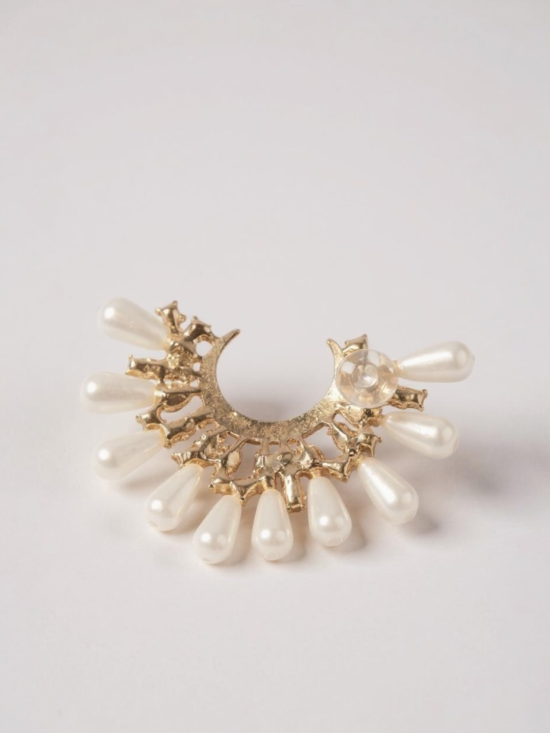 Half Moon Flower Earrings