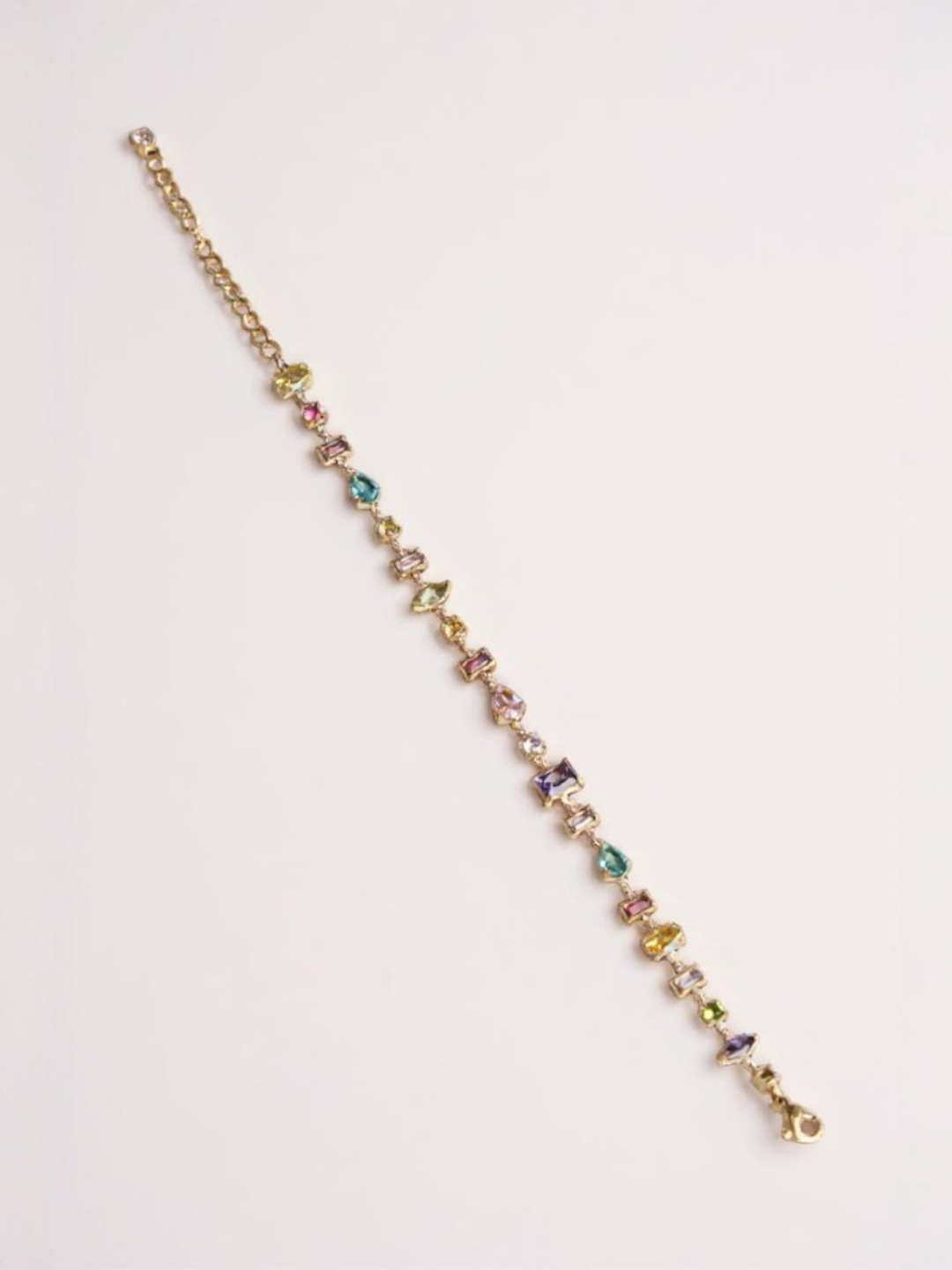 Colorful Cubic Zircon Chain Bracelet