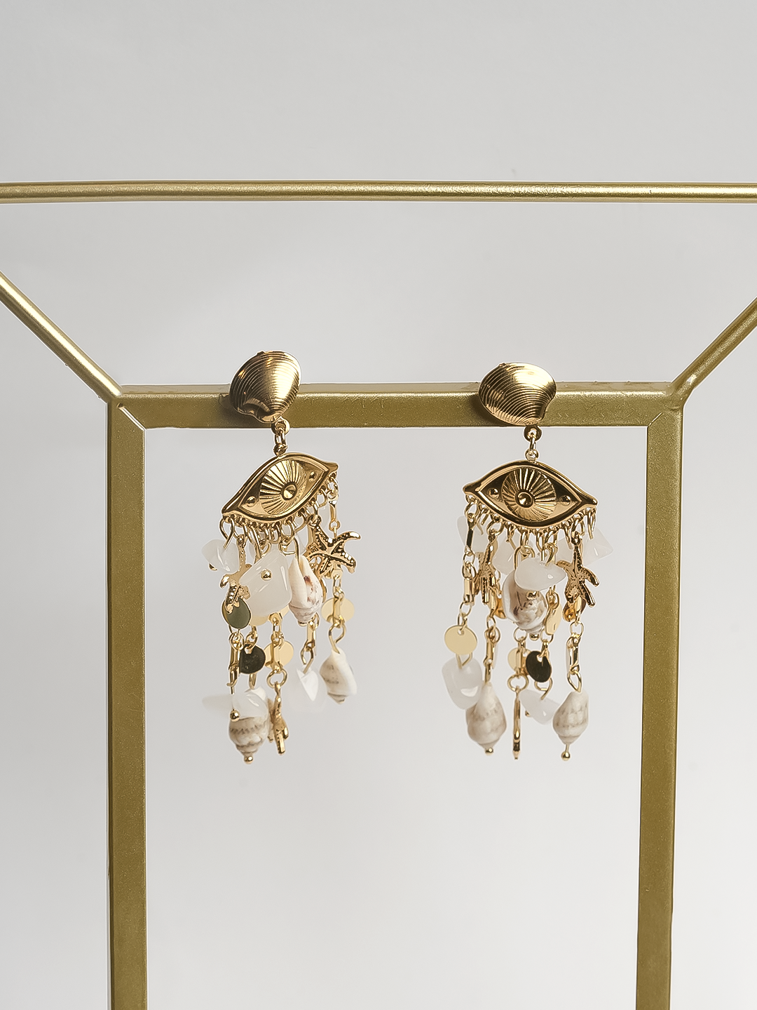 Ocean Style Shell Conch Starfish Dangle Earrings