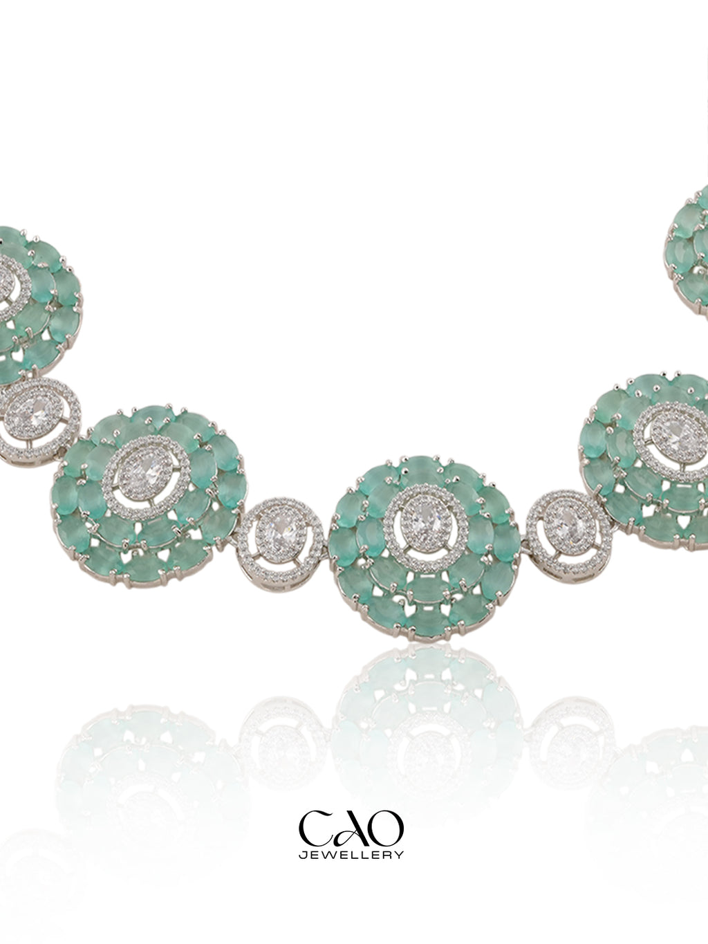 Aqua Rosette Necklace