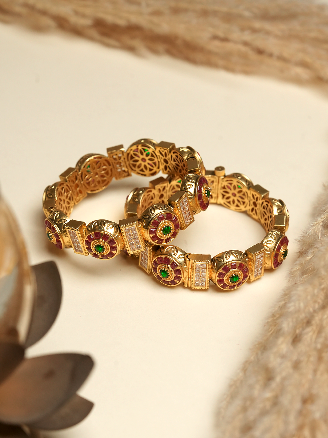 Gold Polish Designer Kada