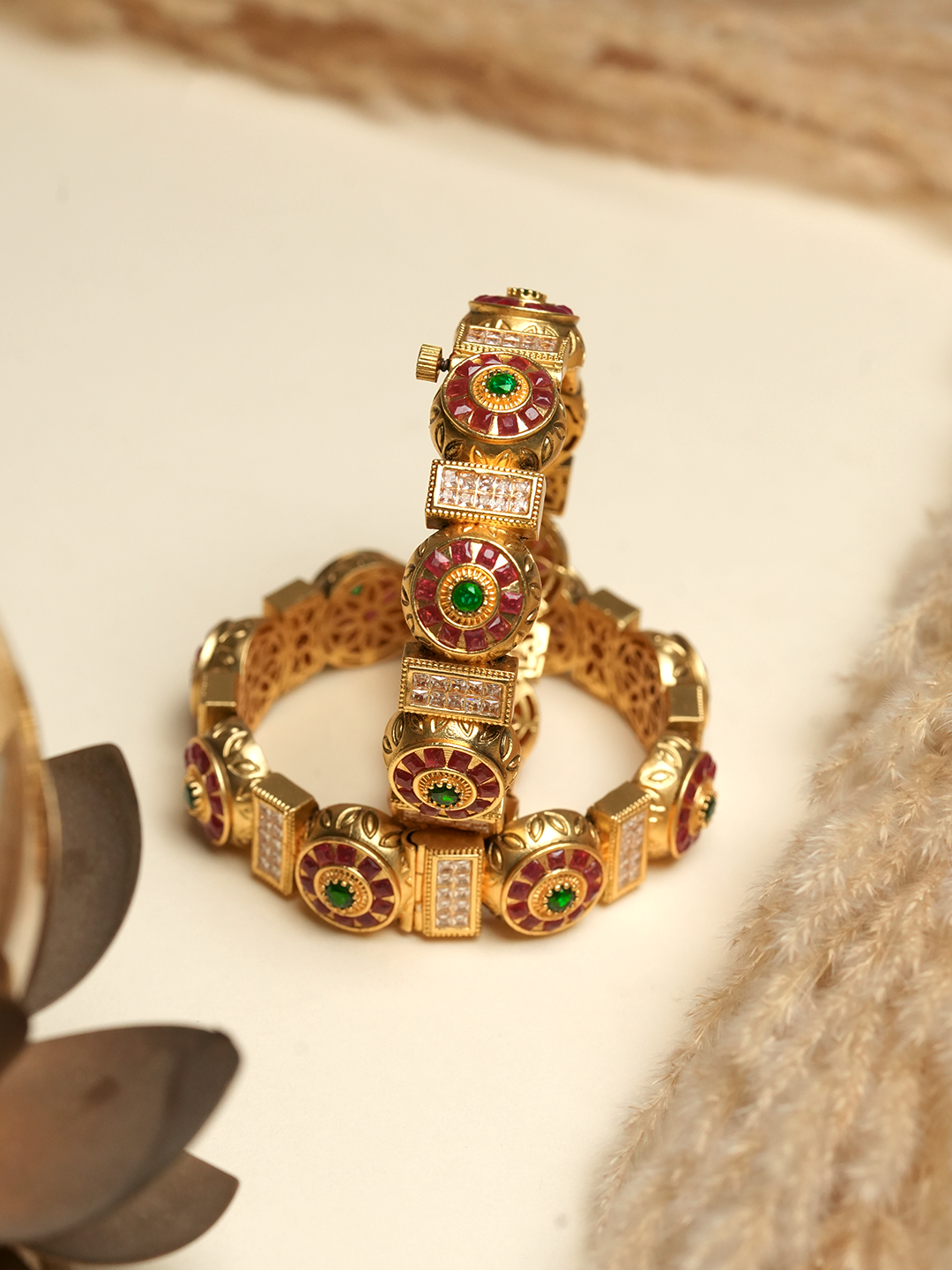 Gold Polish Designer Kada