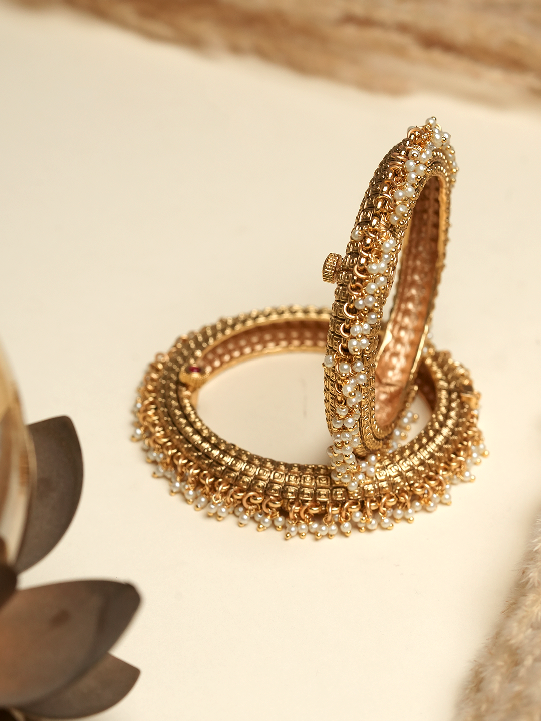 White Stones Bangles