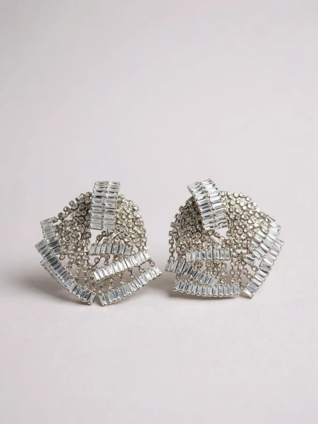 Bow Knot Rhinestones Earrings