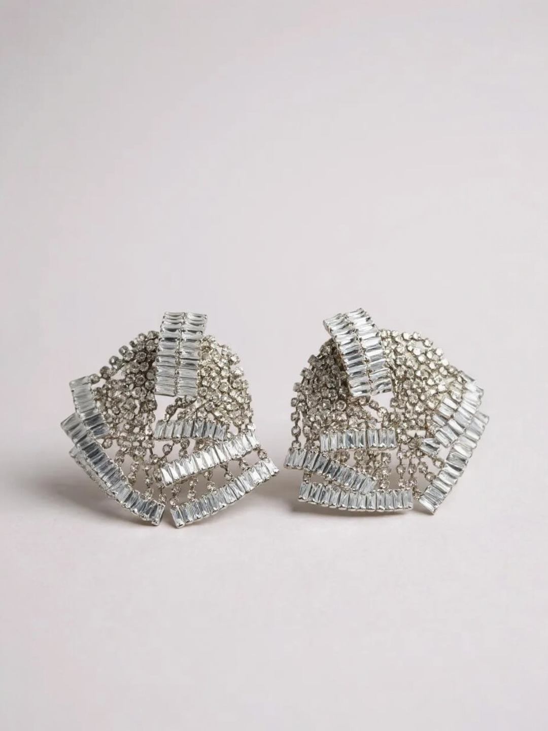 Bow Knot Rhinestones Earrings