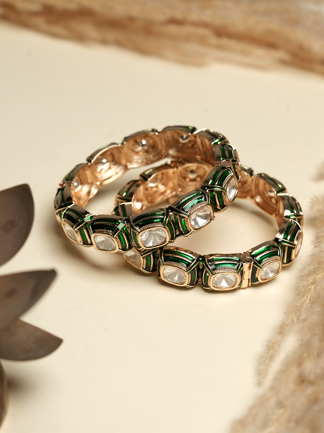 Premium Kundan Polki Bangles