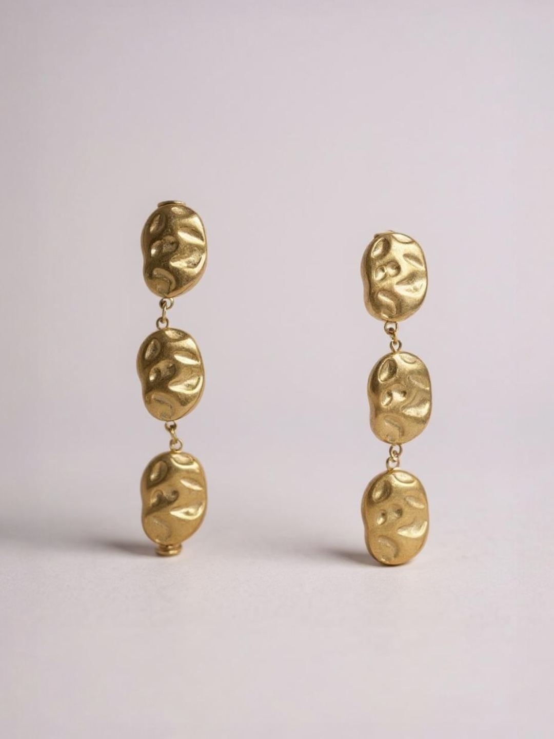 Hammered Drop Dangle Earrings