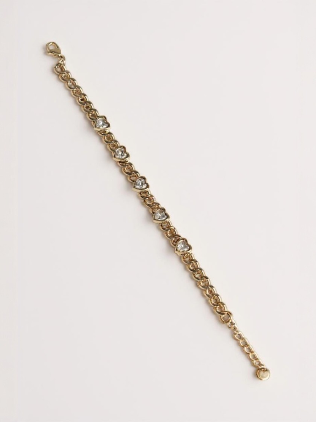 Heart Shape Zircon Chain Link Bracelet