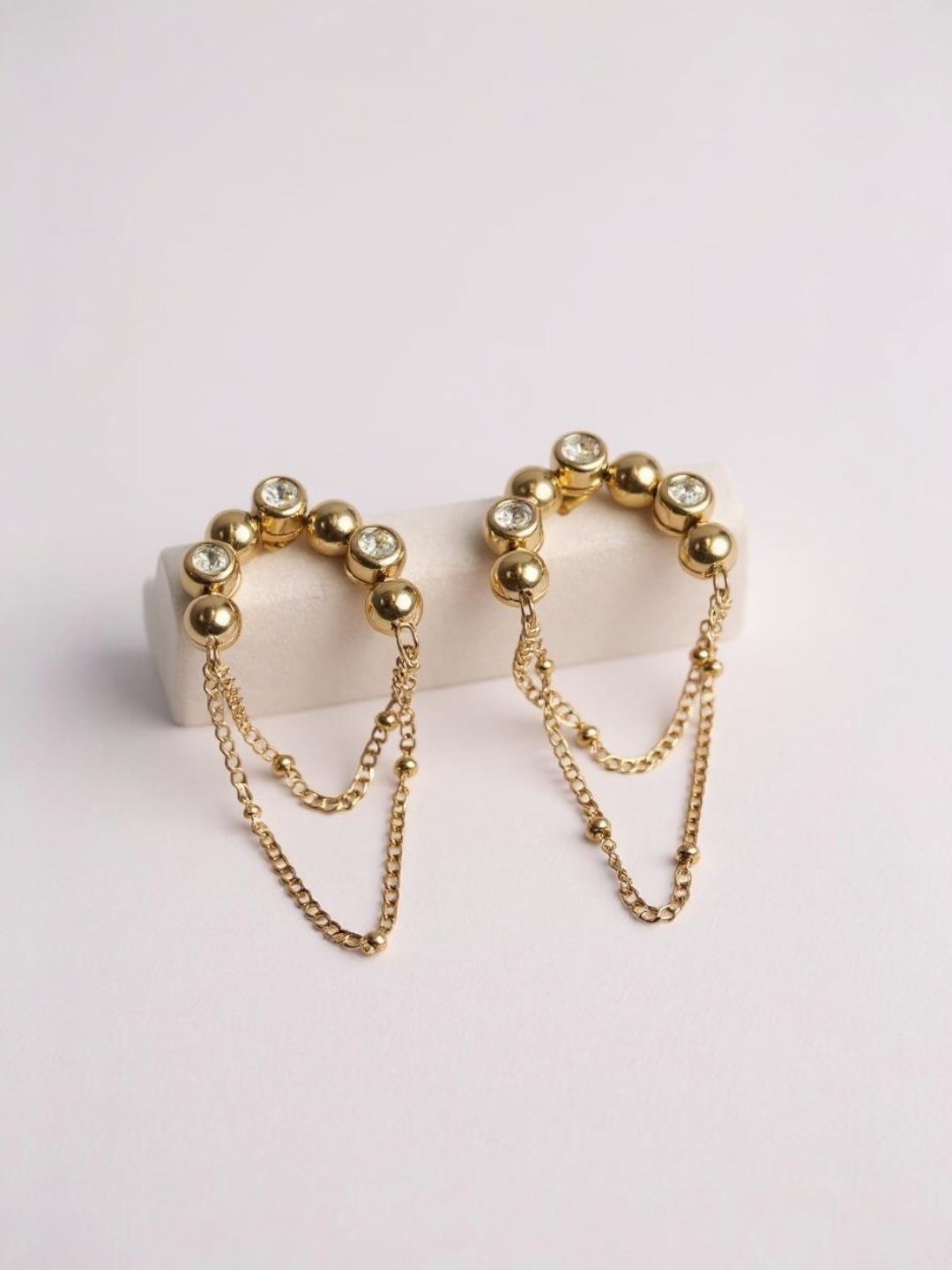 Delicate Chain CZ Hoops