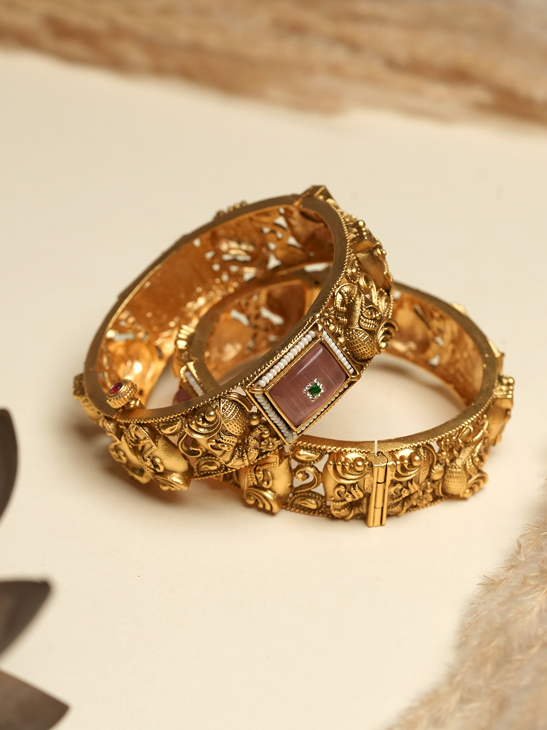 Designer Elephant Rajwada Bangles