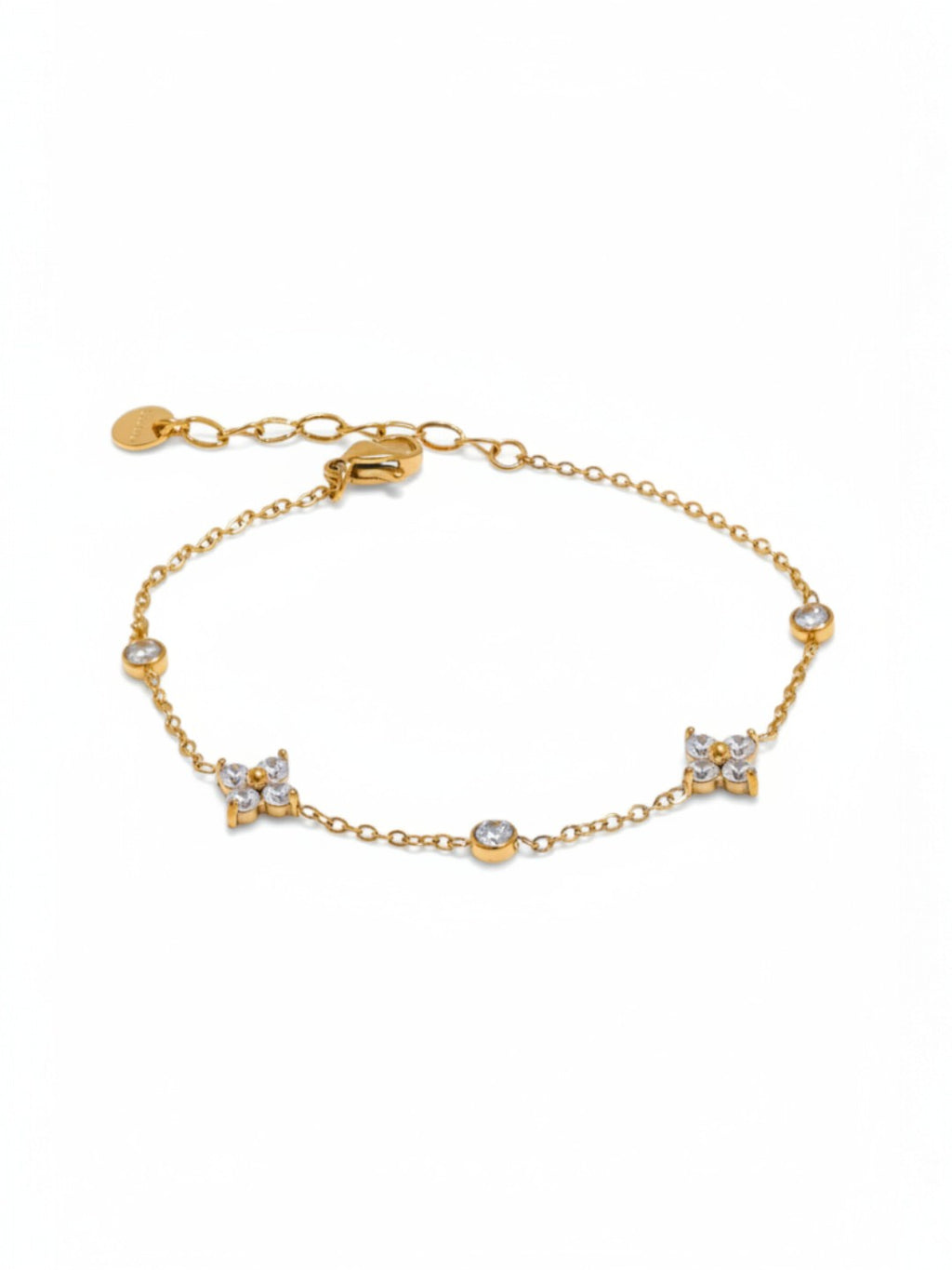 Shiny Zirconia Flower Bracelet