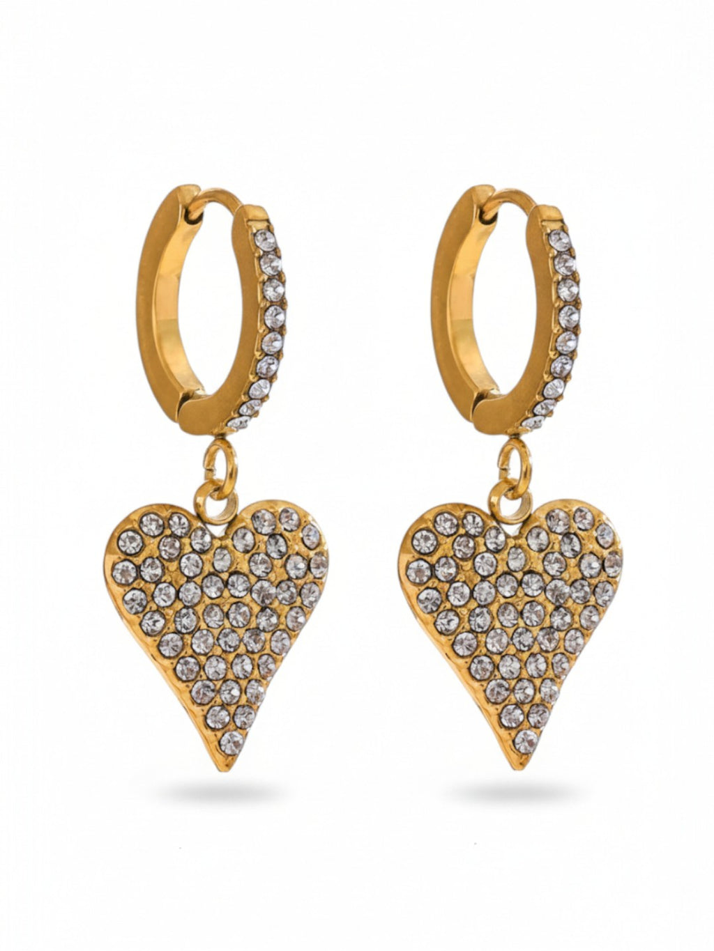 CZ Heart Earrings