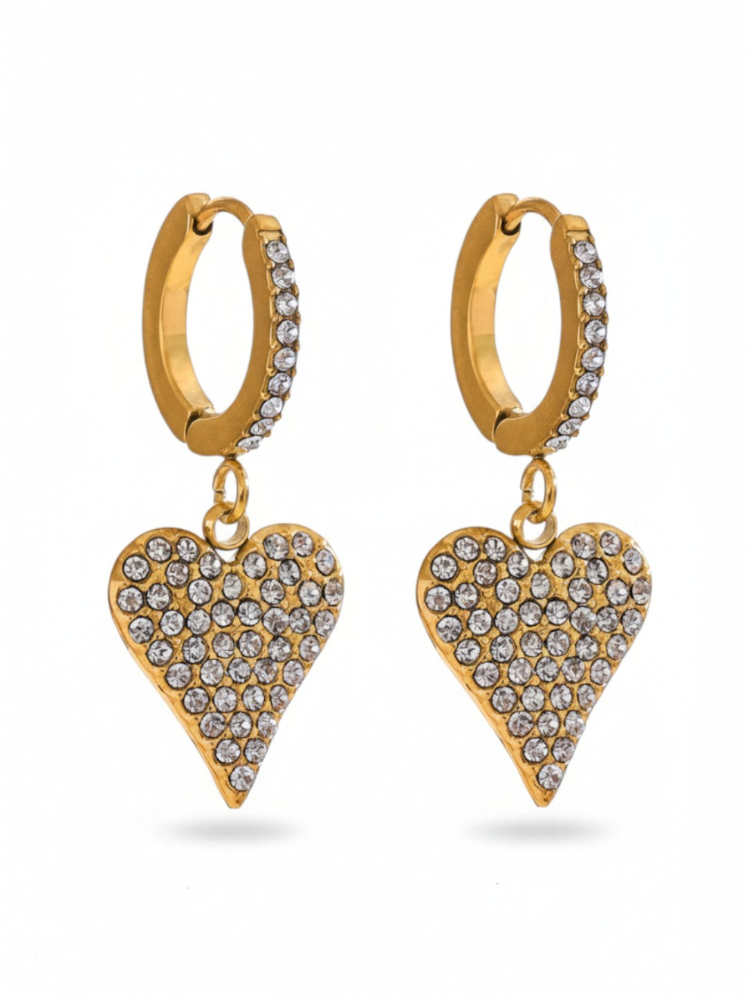 CZ Heart Earrings