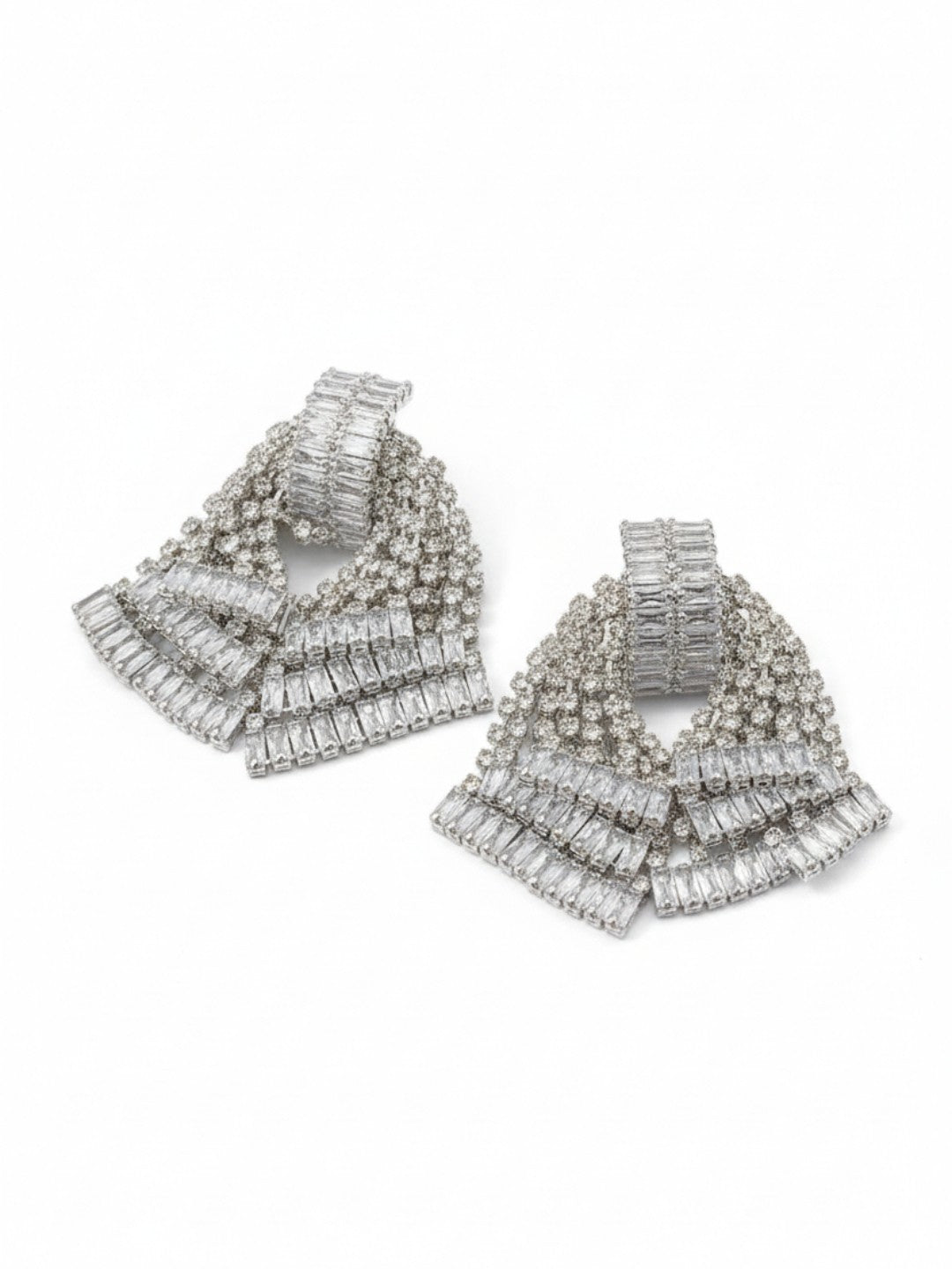 Bow Knot Rhinestones Earrings