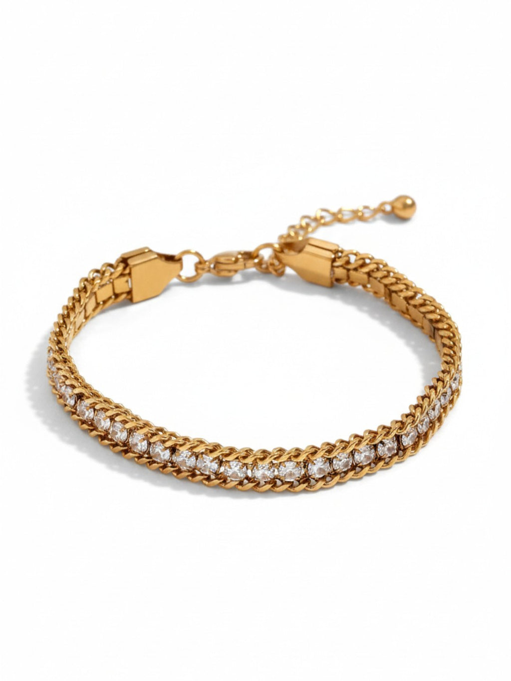 Round CZ Chain Bracelet
