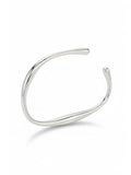 Geometric Concave Irregular Silver Bracelet