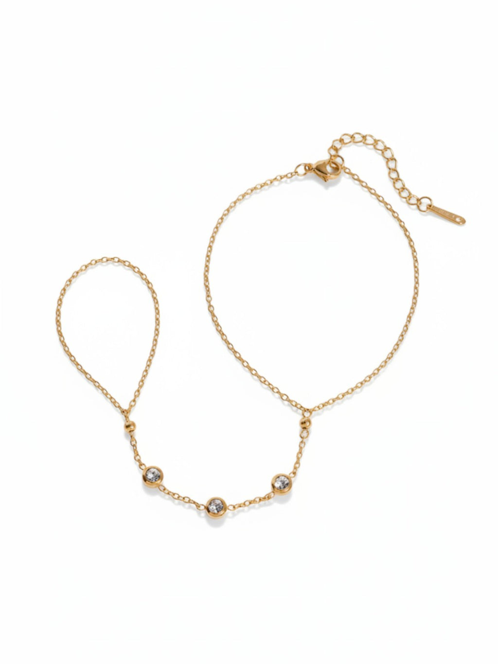 Cubic Zirconia Finger Bracelet