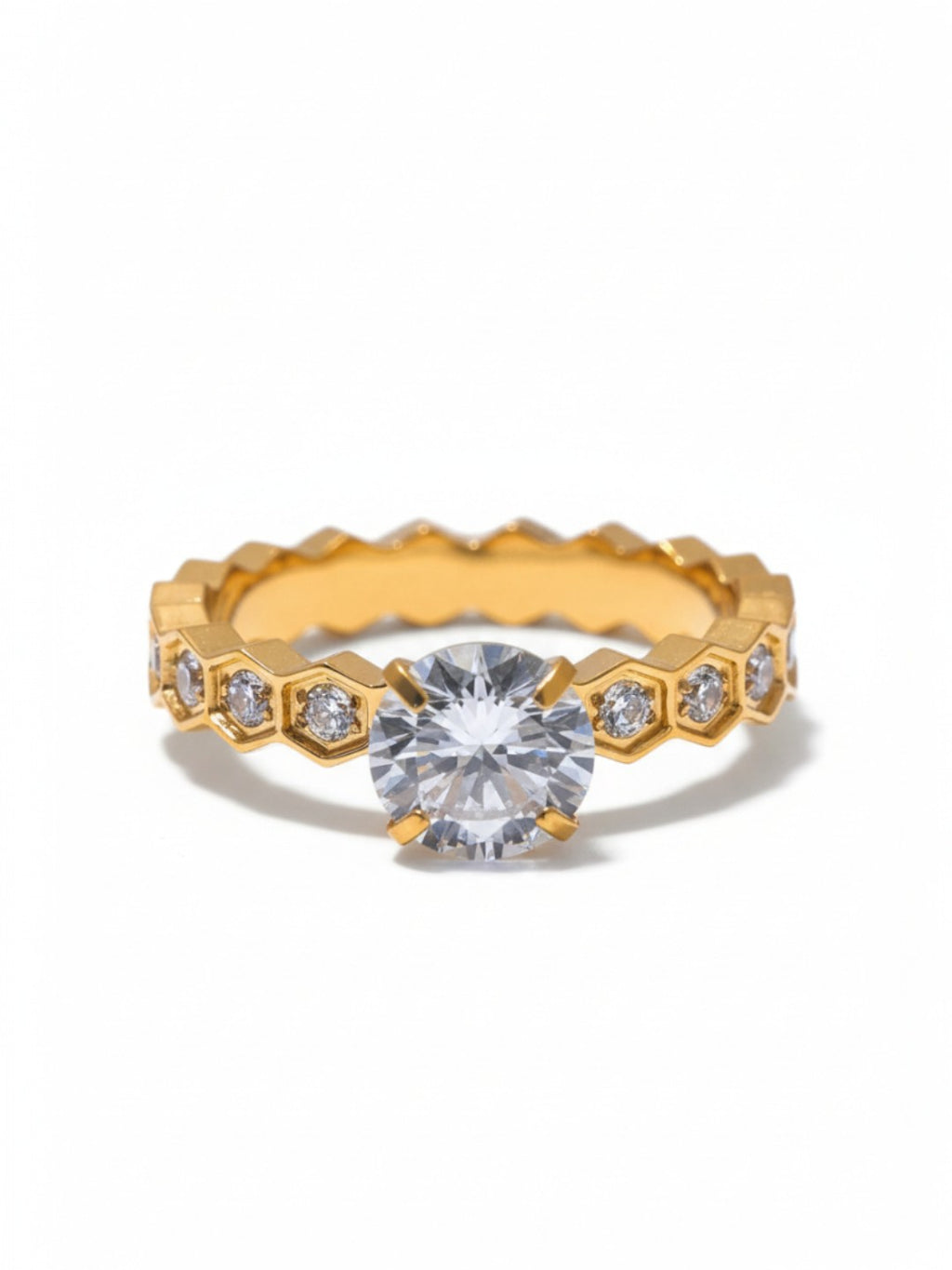 AAA Bling Cubic Zirconia Classic Ring Size 7