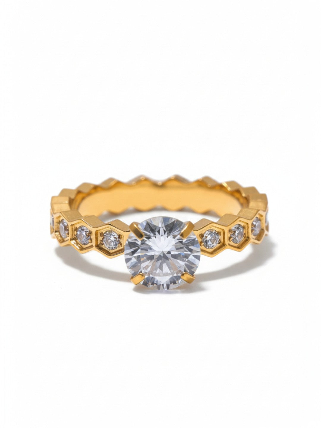 AAA Bling Cubic Zirconia Classic Ring Size 7