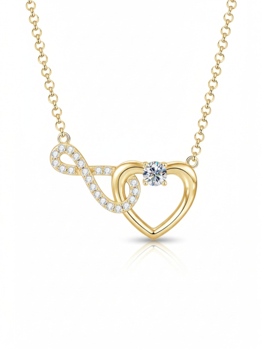 Zircon Heart Pendant Necklace