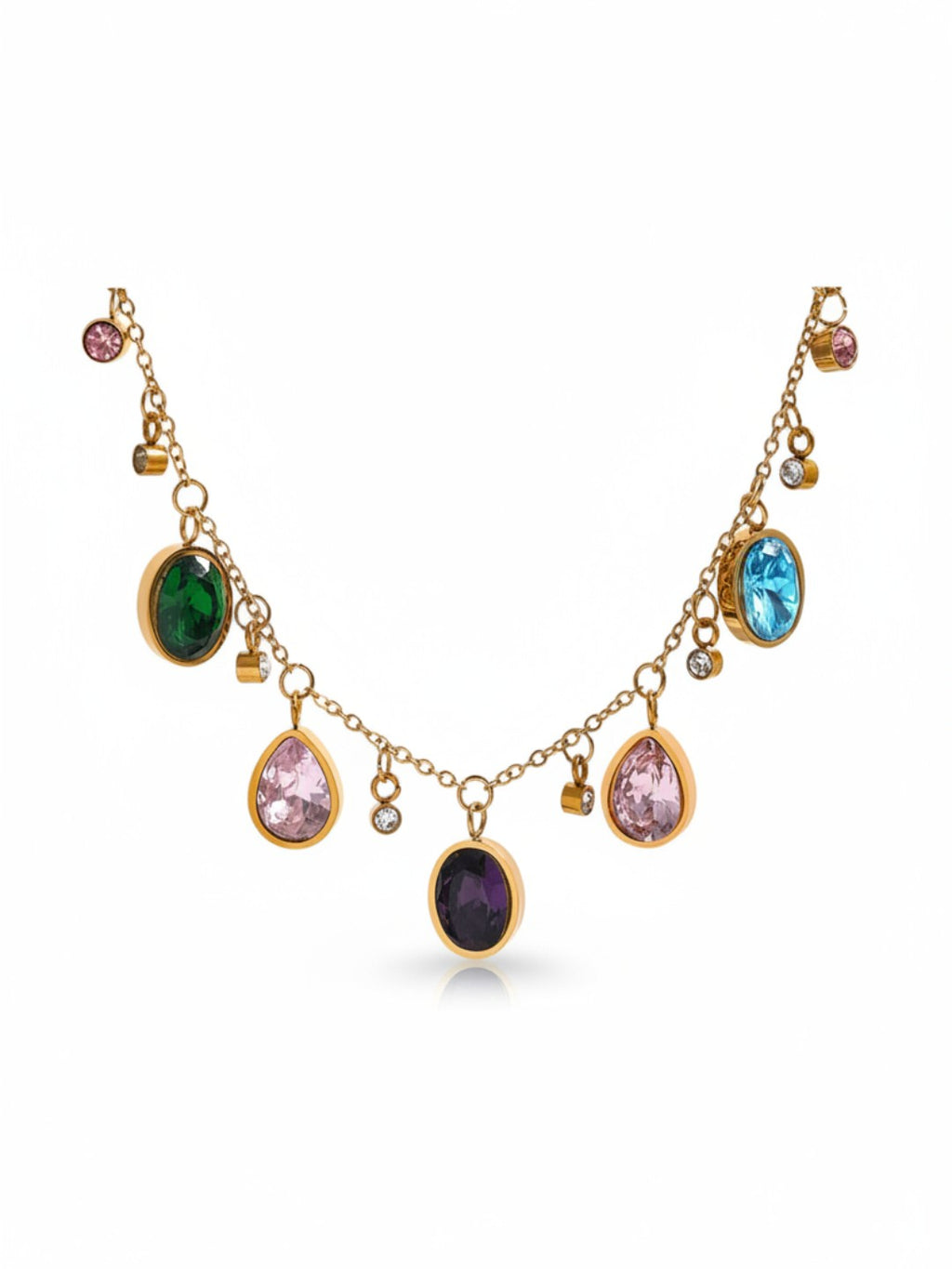 Colorful Cubic Zirconia Necklace