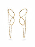 Curve Line Chain Ear Cuff Clip Without Piercing Cuff Earrings