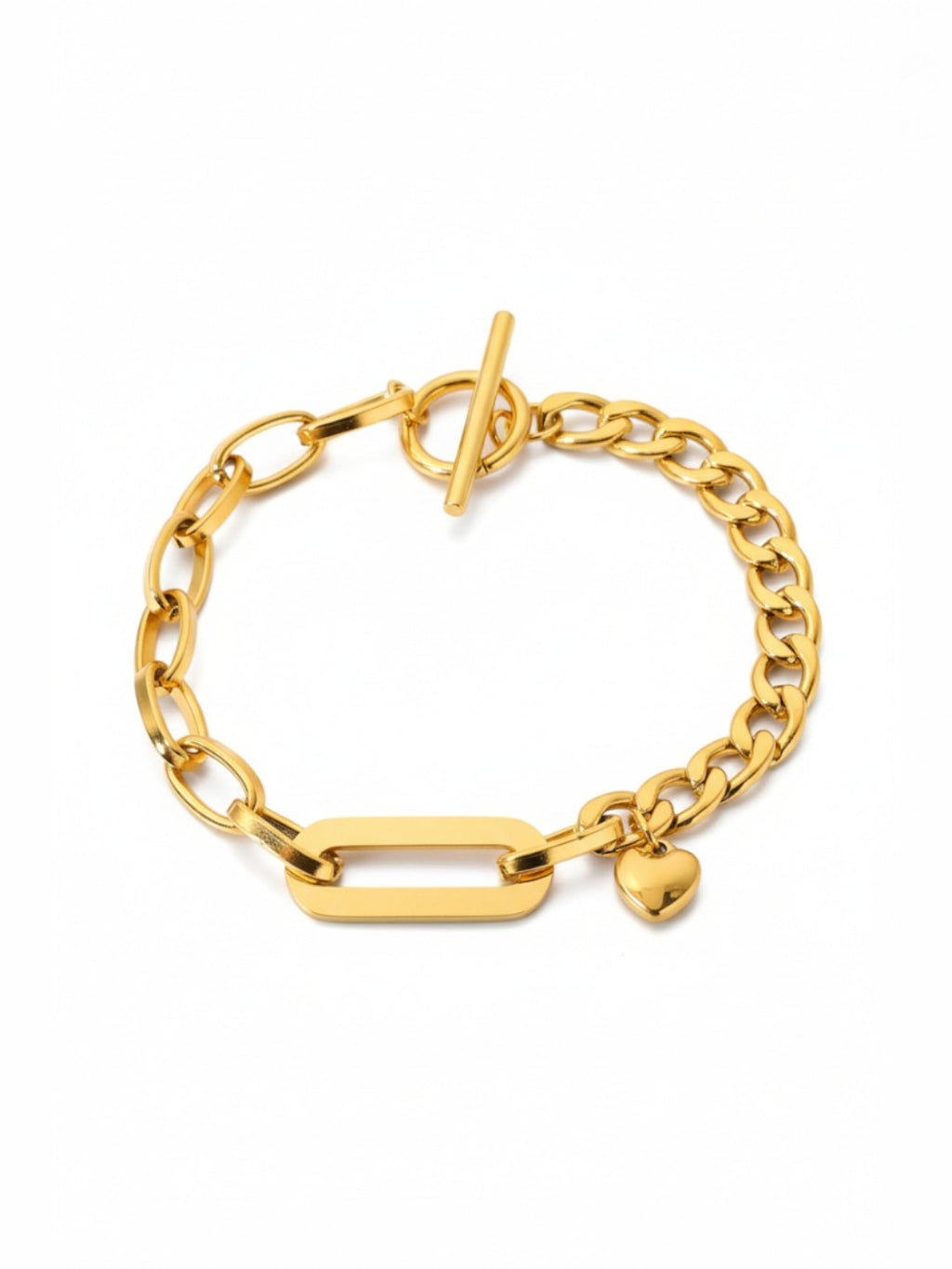 Wristband Geometric Oval Link Chain Bracelet