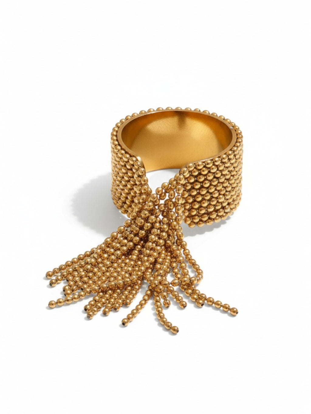 Stainless Steel Chain Tassel Finger Ring