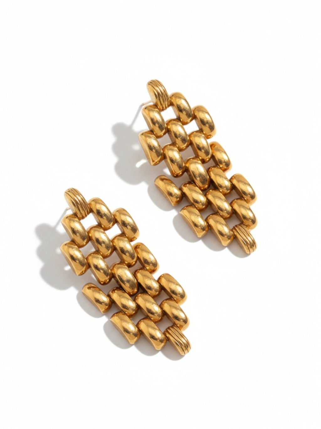 Geometric Chain Drop Earrings