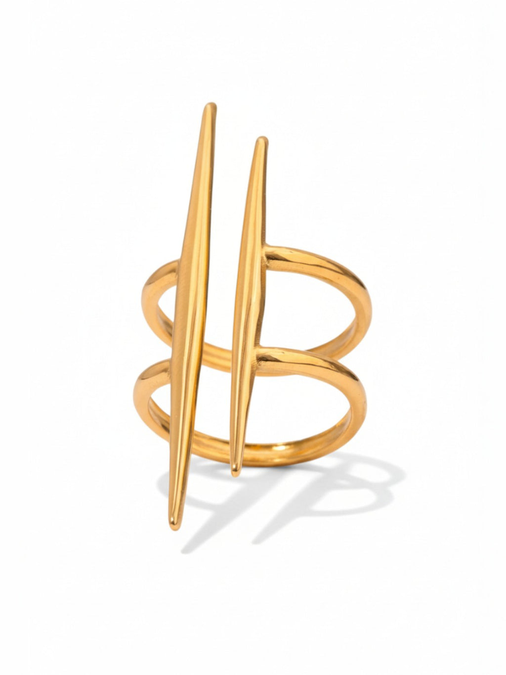 Parallel Double-layer Line Hollow Vintage Open Ring