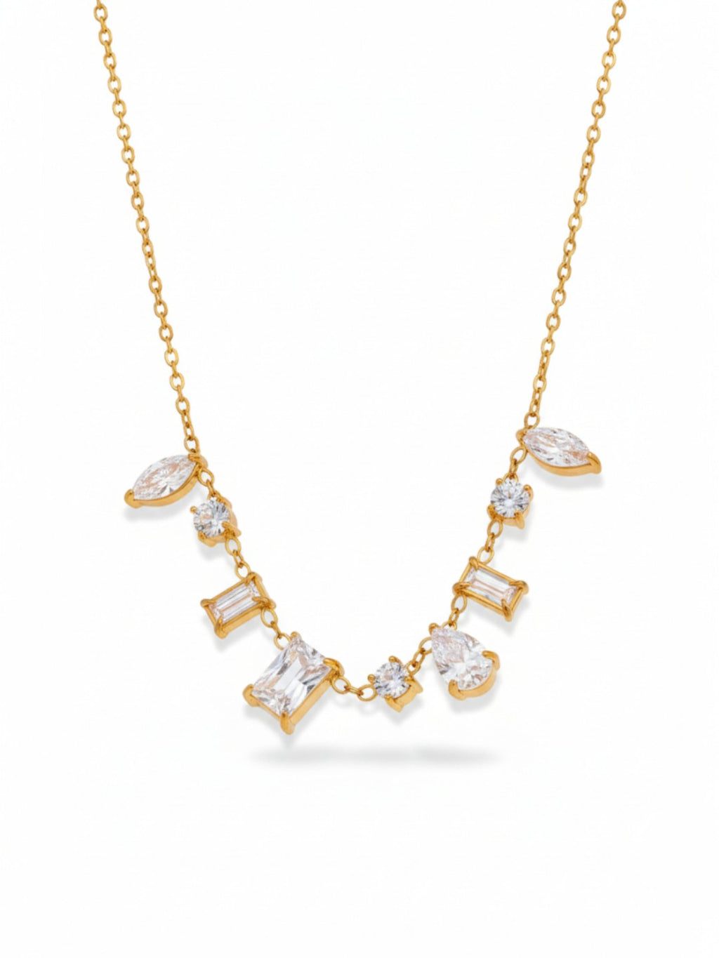 Irregular CZ Necklace