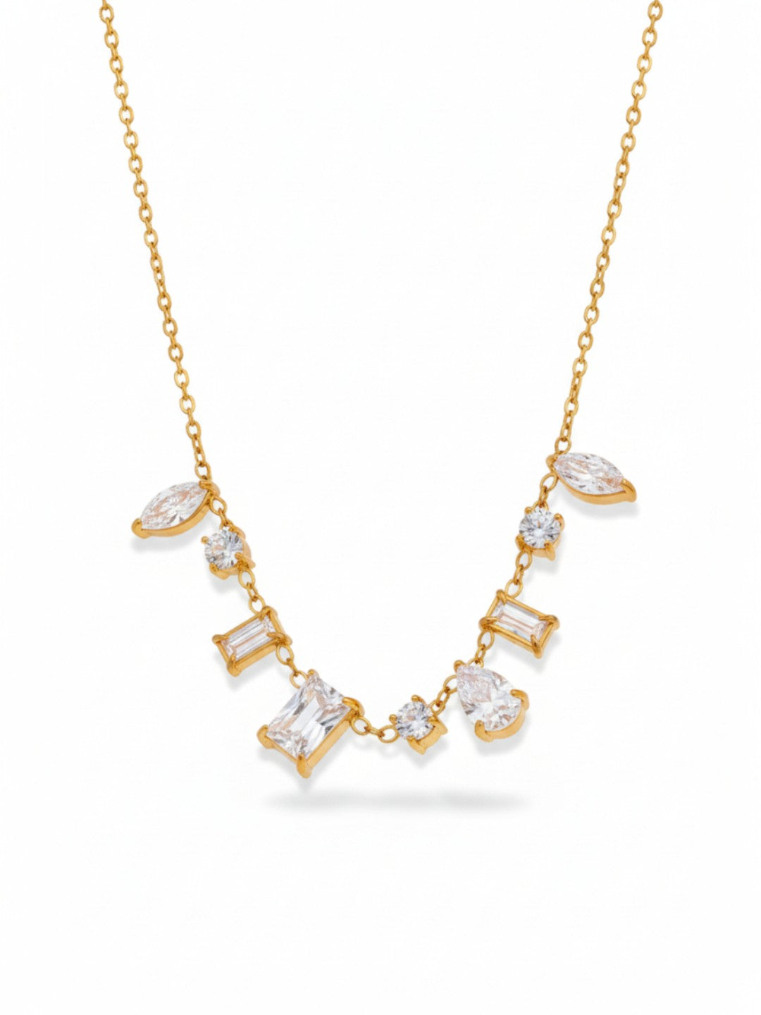 Irregular CZ Necklace