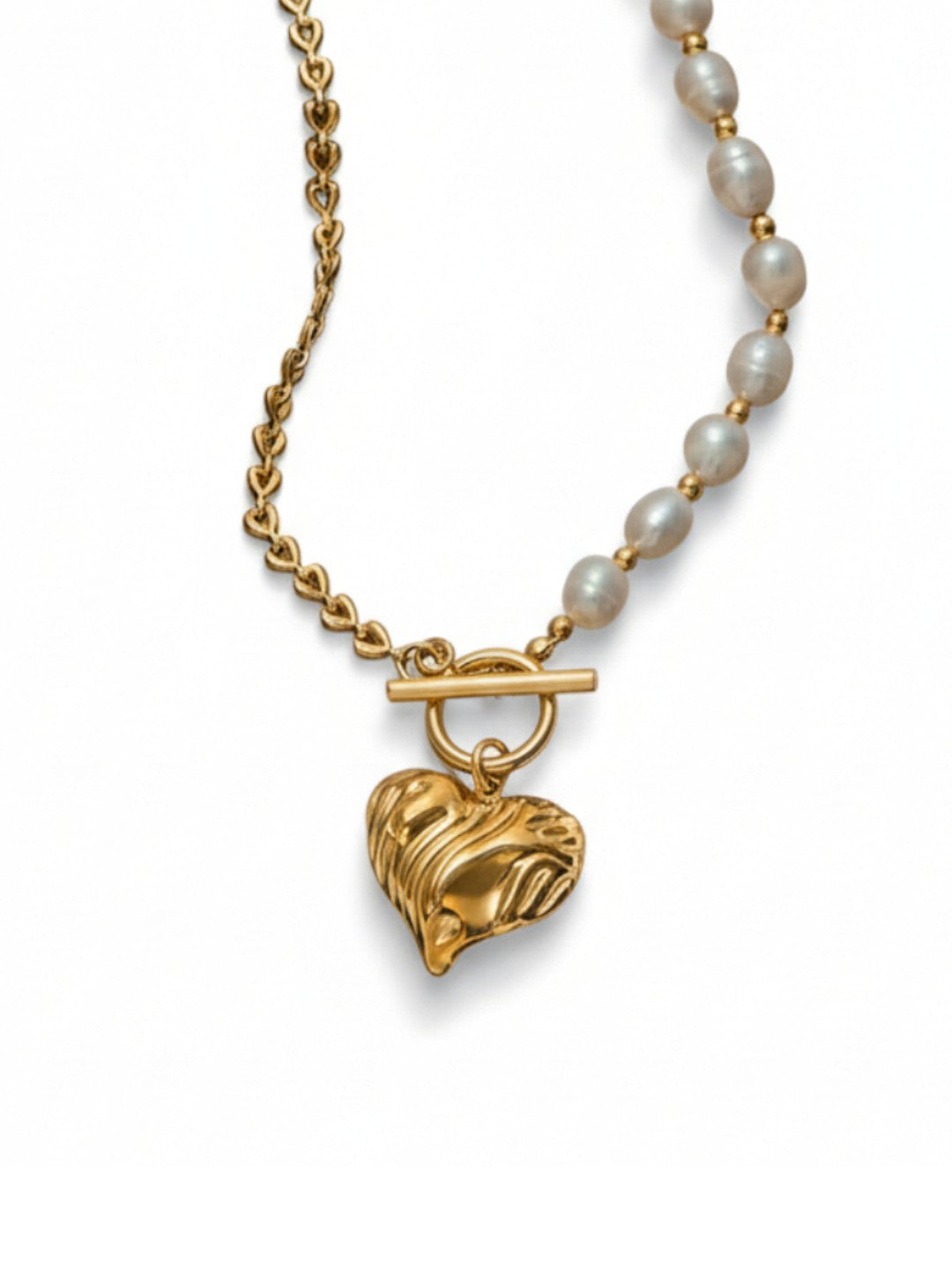 Elegant Baroque Heart Pendant Statement Necklace