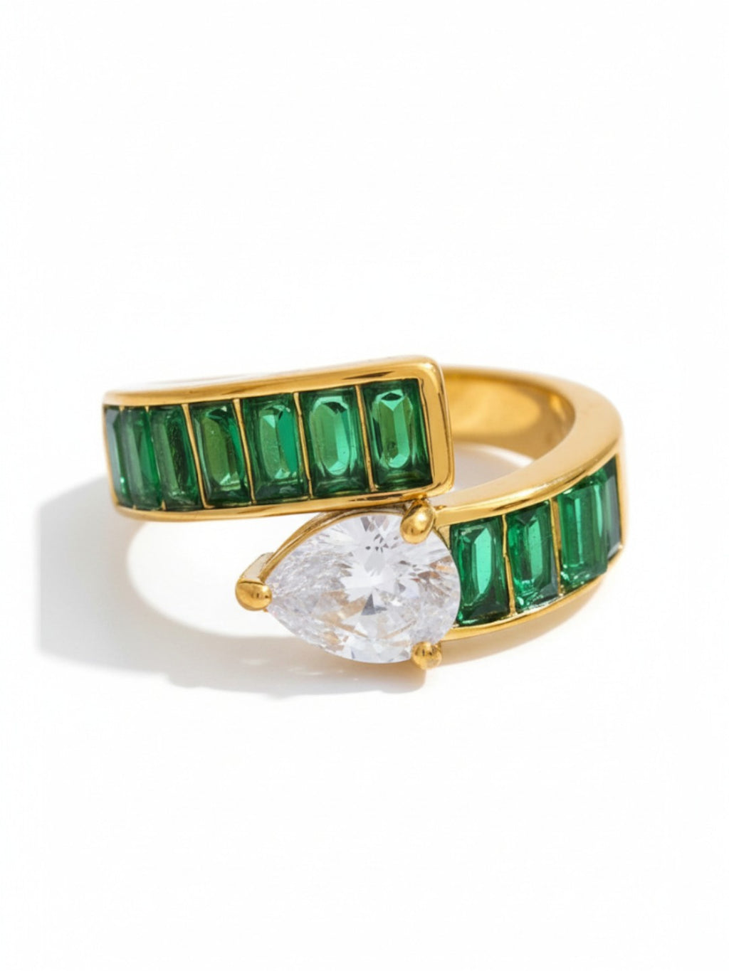 High-Grade Colorful Cubic Zirconia Ring