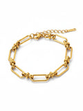 Paperclip Rectangle Link Chain Bracelet