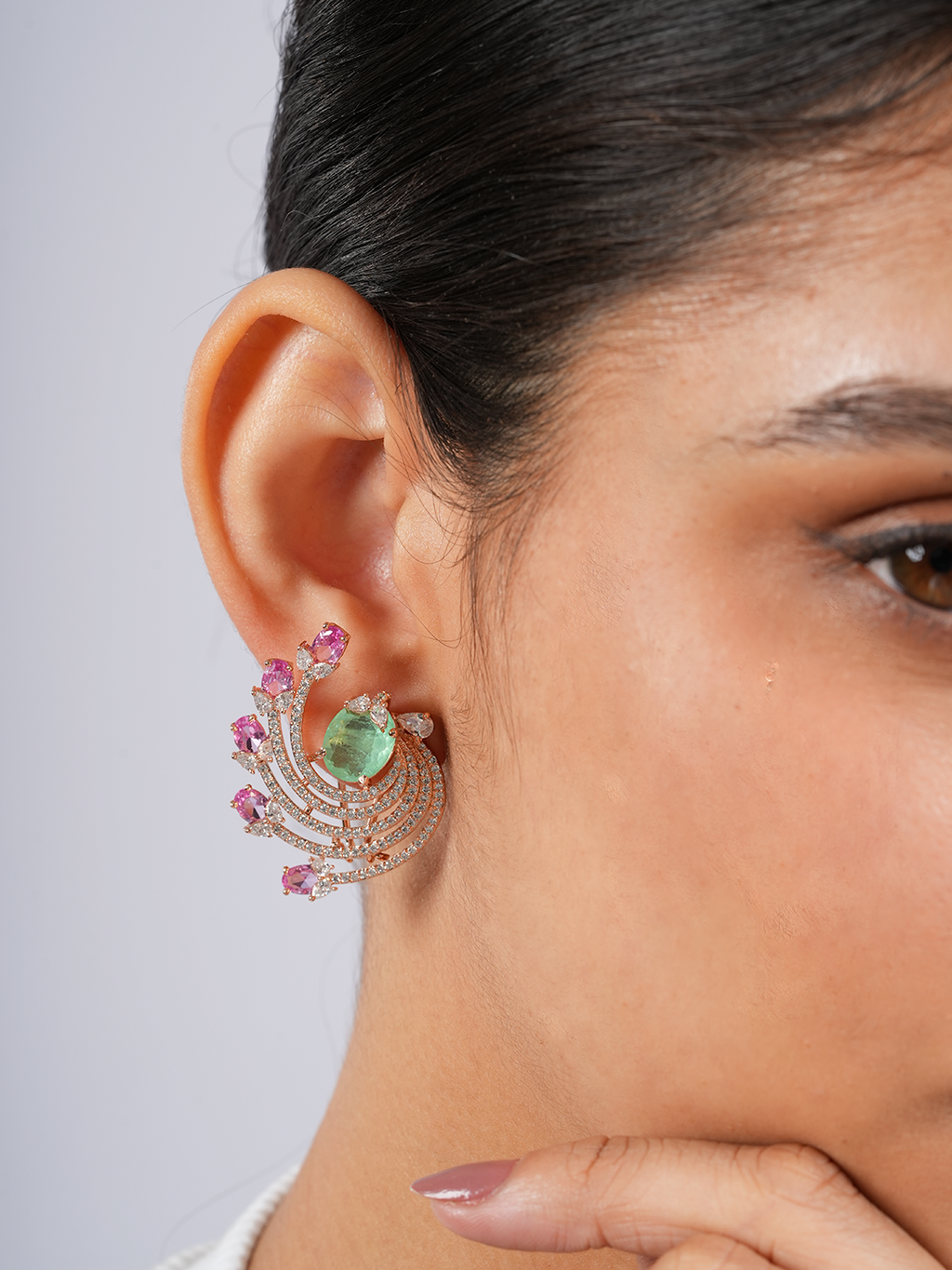 Mint Pink Paradise Studs