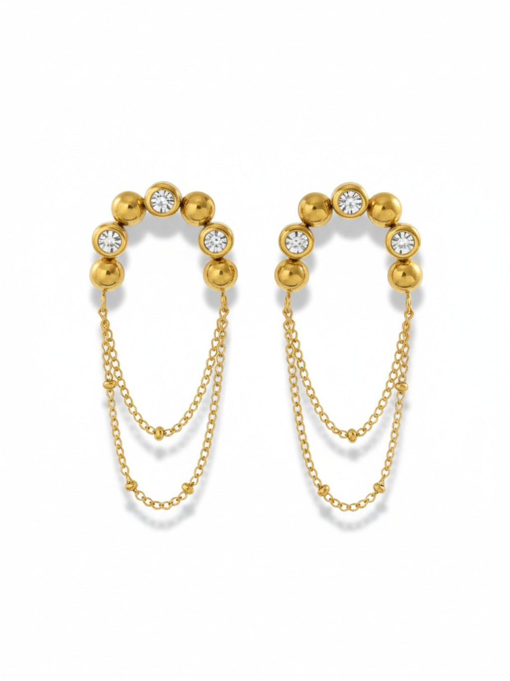 Delicate Chain CZ Hoops