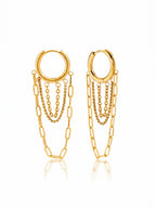 Delicate Chain Hoop Earrings