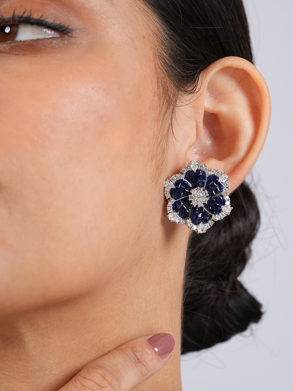 Blue Bloom Studs