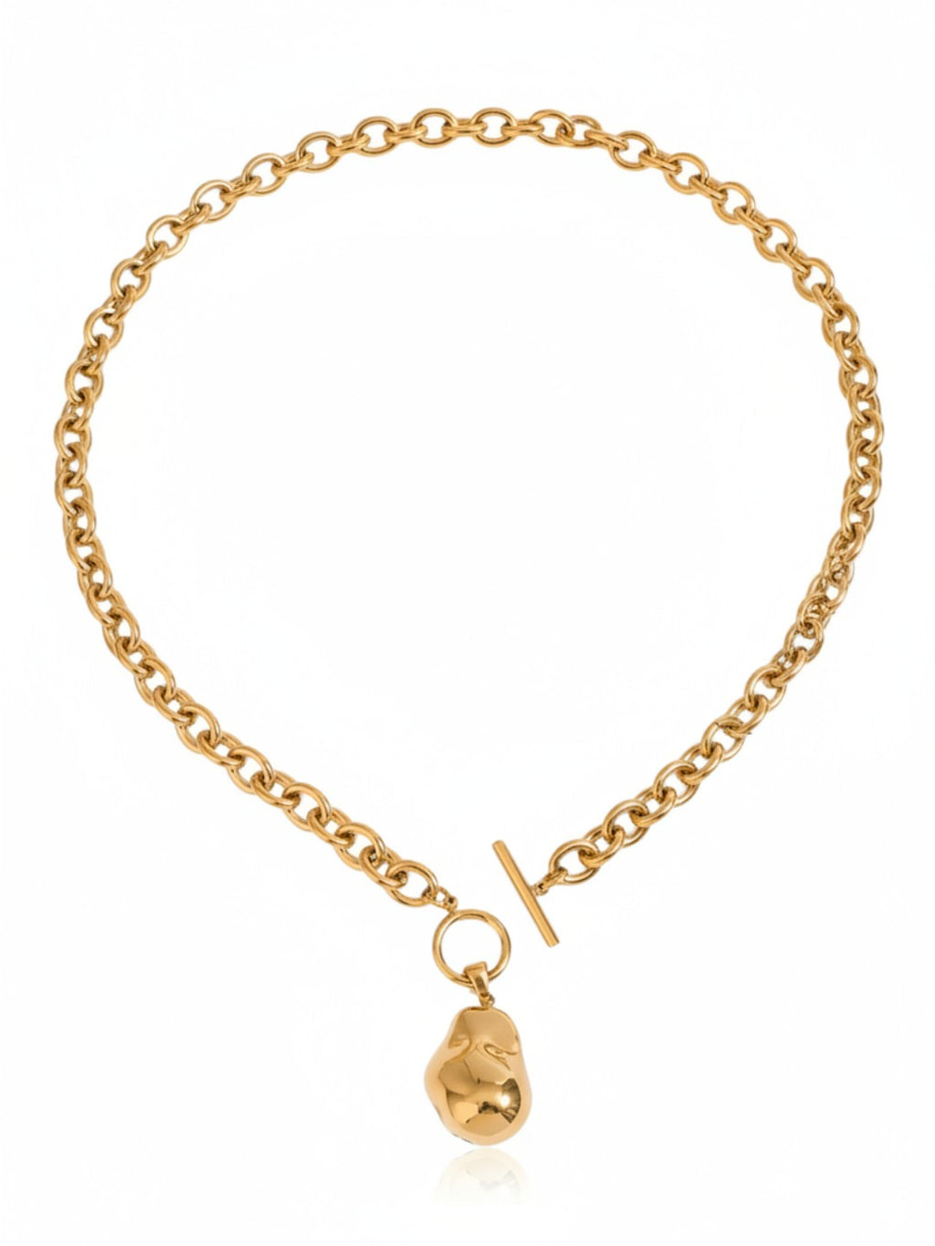 Water Drop Link Chain Pendant Necklace