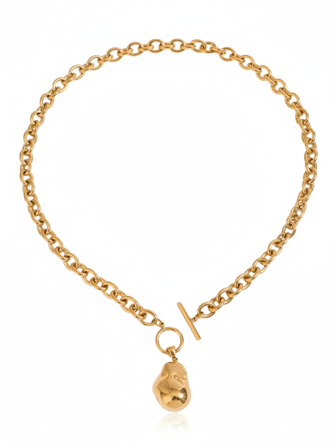 Water Drop Link Chain Pendant Necklace