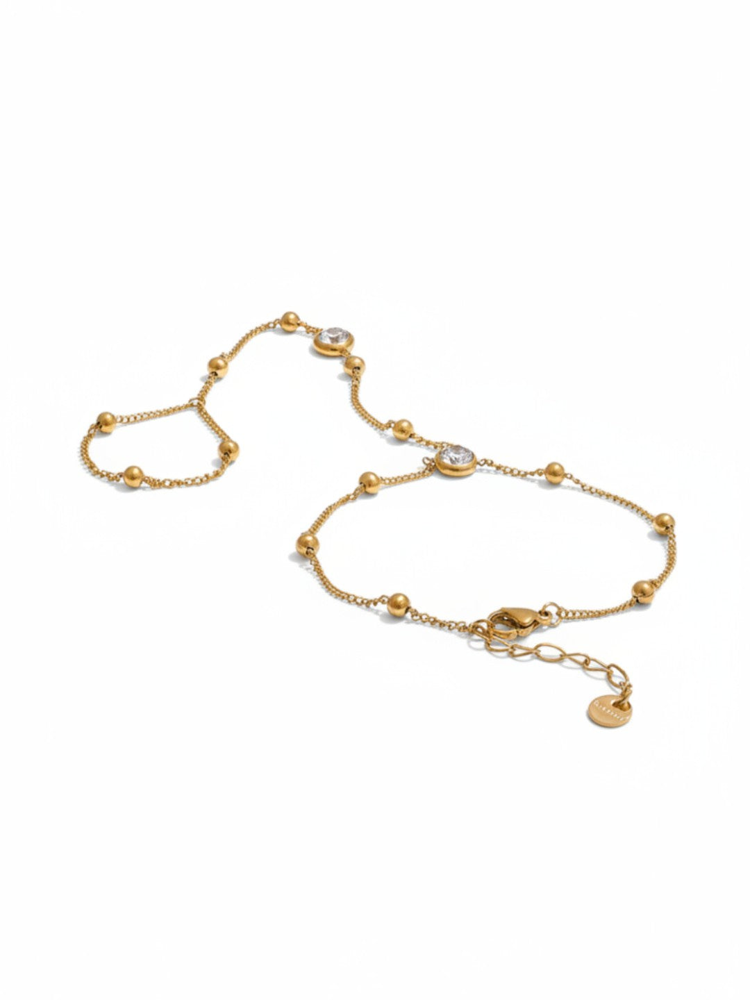 Unique Wrist with Finger Cubic Zircon Bracelet