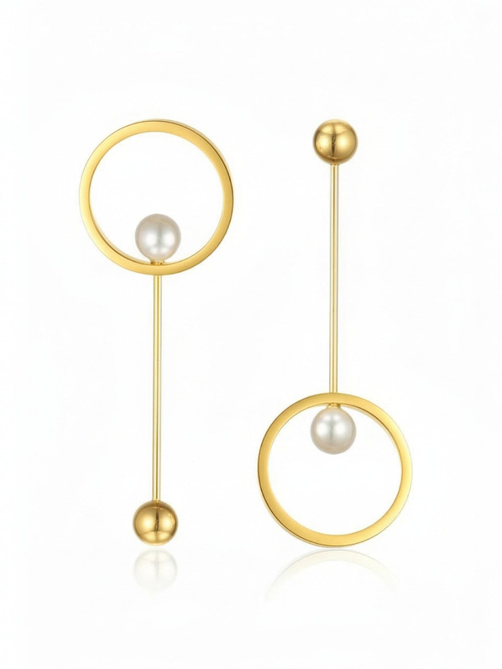 Long Drop Studs Earrings