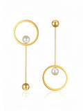 Long Drop Studs Earrings