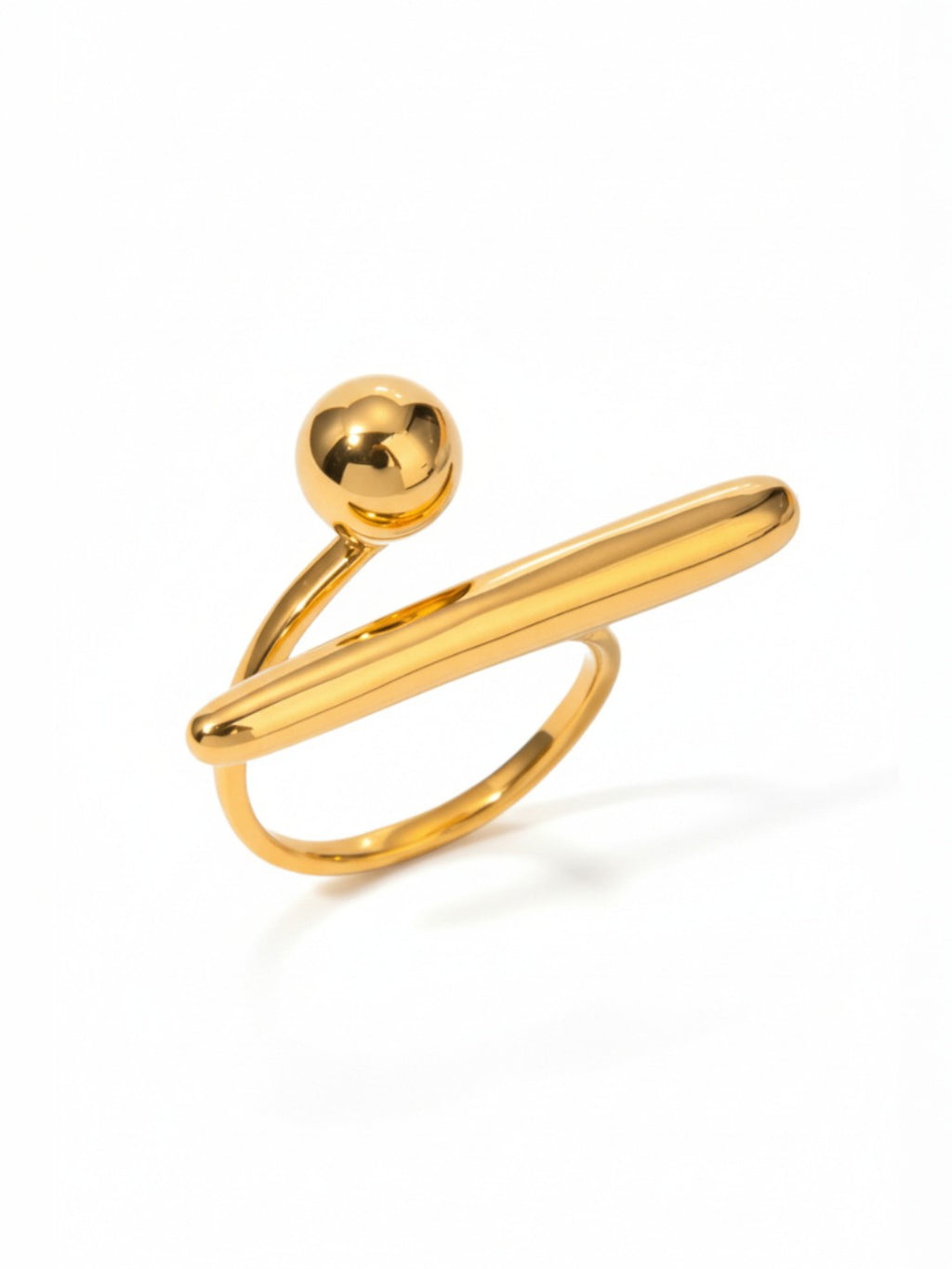 T Shaped Ball Open Ring