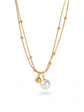 Round Beads Chain Pendant Necklace