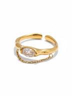 Cubic Zircon Open Ring