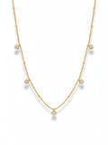 White Round Zircon Pendant Necklace