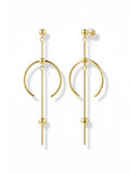 Circle Line Dangle Earrings